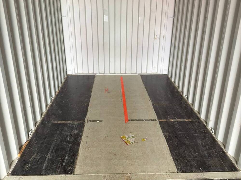 After: the same storage unit empty